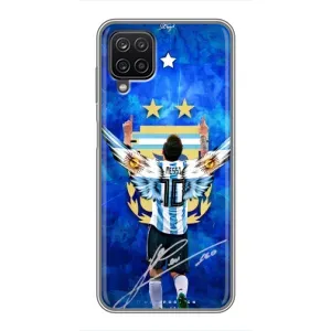 Чехлы для Samsung Galaxy A12 (Leo чемпион) (AlphaPrint) (Месси сборная)