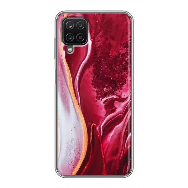 Чехол с принтом «Мрамор красный» для Samsung Galaxy A12