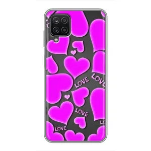 Чехлы для любимой на Самсунг Галаксі А12 (VPrint) (Pink hearts)