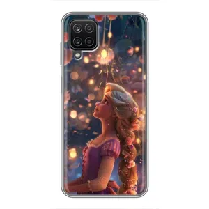 Чехол Рапунцель для Samsung Galaxy A12 (Рапунцель фонарики)