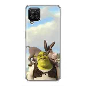 Чехол с мультфильмом Шрек на Samsung Galaxy A12 (Шрек и Осел)