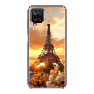 Чохол Ейфелева Вежа Samsung Galaxy A12 - (AlphaPrint) (Сонячня вежа)