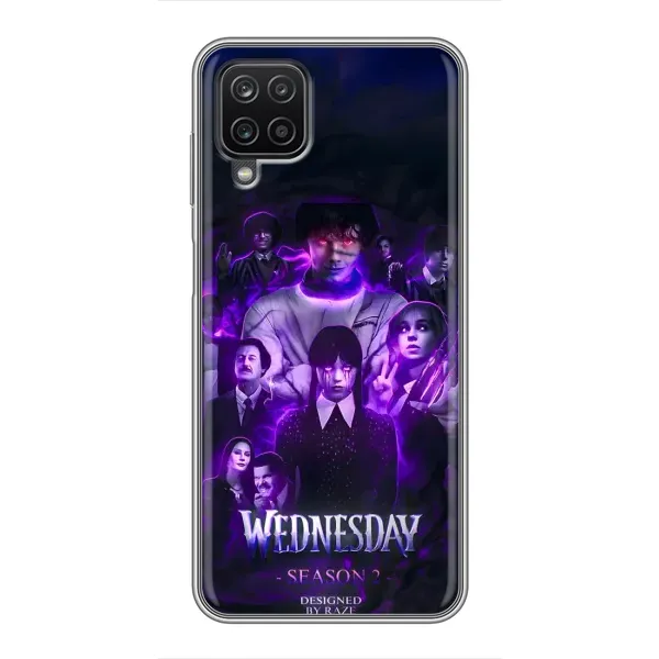 Чохол з принтом «Фіолетова магія Венздей» для Samsung Galaxy A12 Чохол з принтом «Фіолетова магія Венздей» для Samsung Galaxy A12
