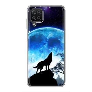 Захисні чохли для Самсунг Галаксі А12 (AlphaPrint) (ХІТ продаж) ВОВК (Вовк на місяць)