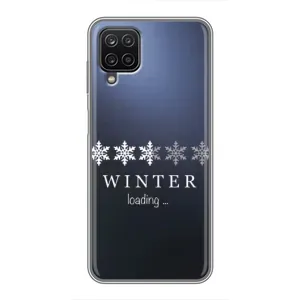 Зимні Чохли для Самсунг Галаксі А12 - прозорий фон (Winter loading)
