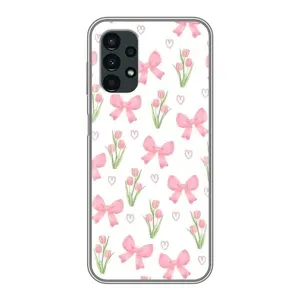 Чехол с бантиками на Самсунг А13 (4G) (Банты и цветы)