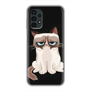 Чохол з принтом для Samsung Galaxy A13 (4G) (AlphaPrint) Модні коти (Сумний кіт)