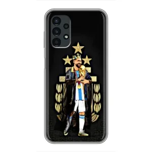 Чехлы для Samsung Galaxy A13 (4G) (Leo чемпион) (AlphaPrint) (Месси Король)