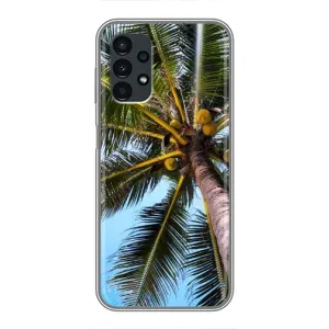 Силиконовый чехол с КАРТИНКАМИ лето для Samsung Galaxy A13 (4G) (AlphaPrint) (Пальма)