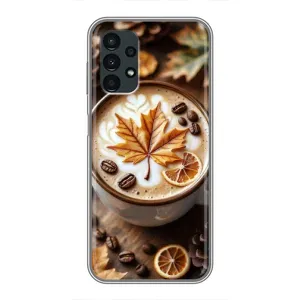 Чехол с уникальным дизайном «Осень с кофе» для Samsung Galaxy A13 (4G) (Пряный кофе)