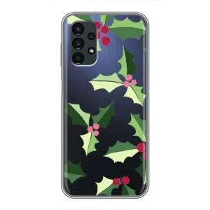 Зимні Чохли для Samsung Galaxy A13 (4G) - прозорий фон (Різдвяний фон)