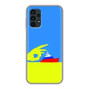 Чехол с принтом (Русский корабль...) для Samsung Galaxy A13 (4G) (AlphaPrint) (Щелбан кораблю)