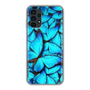 Чохол з принтом для Samsung Galaxy A13 (4G) - (Прикольні) (AlphaPrint) (Сині метелики)