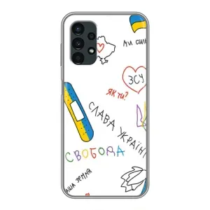 Чохли (Доброго вечора, ми за України) для Samsung Galaxy A13 (4G) (AlphaPrint) (Стикер)