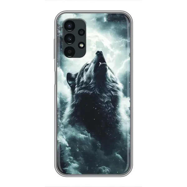 Чехол с принтом «Волк в облаках» для Samsung Galaxy A13 (4G)