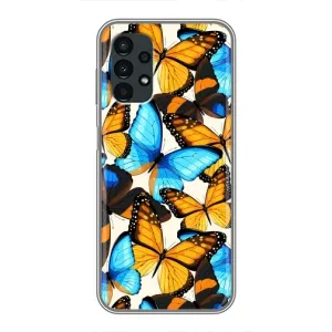 Чохол з принтом для Samsung Galaxy A13 (4G) - (Прикольні) (AlphaPrint) (Яскраві метелики)