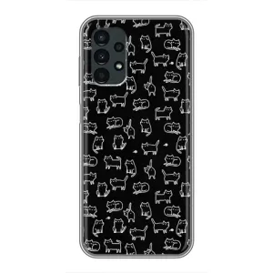 Чохол з принтом для Samsung Galaxy A13 (5G) (AlphaPrint) Модні коти (Маленькі котики)
