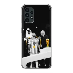Чехлы для Samsung Galaxy A13 (5G) (Leo чемпион) (AlphaPrint) (Месси в накидке)