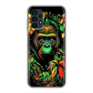 Чохол з Мавпами Samsung Galaxy A13 (5G) - (AlphaPrint) (Мавпа в квітах)