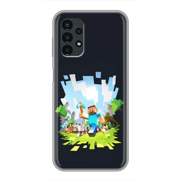 Чохол з принтом «персонажі Minecraft» для Samsung Galaxy A13 (5G)