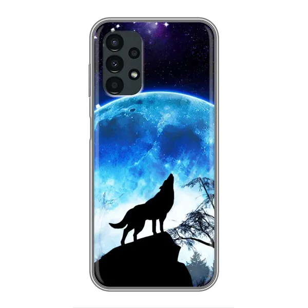 Чехол с принтом «Волк на луну» для Samsung Galaxy A13 (5G)