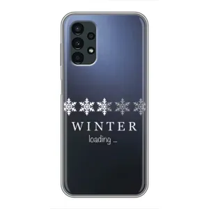 Зимні Чохли для Самсунг Галаксі А13 (5G) - прозорий фон (Winter loading)