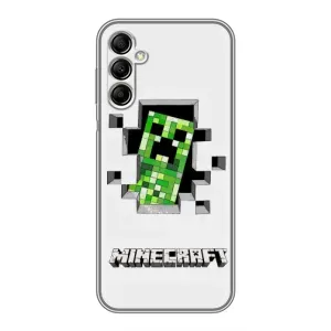 Чехол Майнкрафт на Samsung Galaxy A14 5G (AlphaPrint) Minecraft (крипер Майнкрафт)