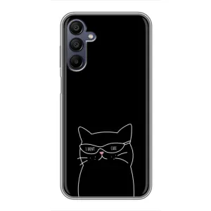 Чохол з малюнком кіт на Samsung Galaxy A15 (A155) (Байдужий кіт)