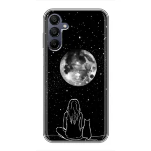 Чохол з малюнком кіт на Samsung Galaxy A15 (A155) (Дівчина з котом)
