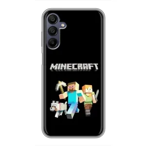 Чехол Майнкрафт на Samsung Galaxy A15 (A155) (AlphaPrint) Minecraft (герои Minecraft)