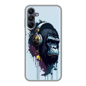 Чохол з Мавпами Samsung Galaxy A15 (A155) - (AlphaPrint) (Горила в навушниках)