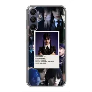 Чехлы Венсдей на Samsung Galaxy A15 (A155) Уэнсдей (AlphaPrint) (коллаж Уэнздей)