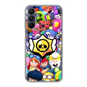 Чехол для Samsung Galaxy A15 (A155) Бравл Старс (VPrint) (Лого Brawl Stars)