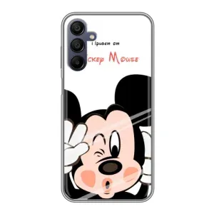 Эксклюзивный чехол для Samsung Galaxy A15 (A155) (AlphaPrint - Мультяшные) (Маус Микки)
