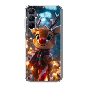 Яскравий чохол для Samsung Galaxy A15 (A155) з Зимові Оленята (Олень з шарфом)