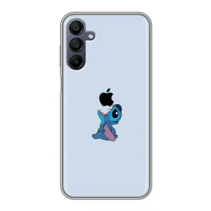 Чехол с принтом Стич на Samsung Galaxy A15 (A155) (Stitch apple)