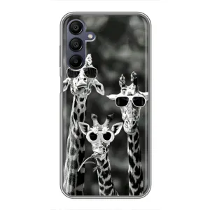 Силіконовий чохол з КАРТИНКАМИ літо для Samsung Galaxy A15 (A155) (AlphaPrint) (Жирафи в окулярах)