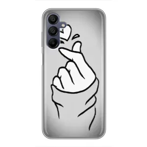 Чохол з принтом для Samsung Galaxy A15 (A155) (AlphaPrint - Знак сердечка) (Значок Love)