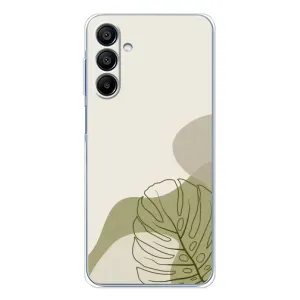 Силиконовый чехол с принтом в цветах на Samsung Galaxy A16 5G (Зеленая монстера дизайн)