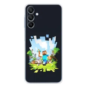 Чехол Майнкрафт на Samsung Galaxy A16 5G (AlphaPrint) Minecraft (персонажи Minecraft)