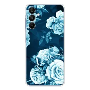 Чехлы (ART) Цветы на Samsung Galaxy A16 (VPrint) (Голубые Бутоны)