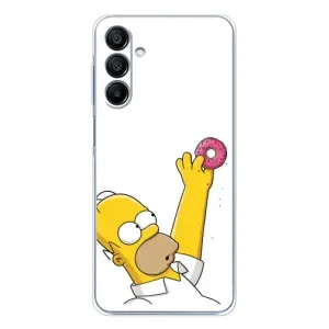 Чехол с Симпсонами для Samsung Galaxy A16 (VPrint) (Гомер с пончиком)