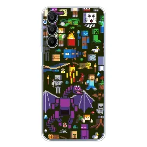 Чехол Майнкрафт на Samsung Galaxy A16 (AlphaPrint) Minecraft (Коллаж Майнкрафт)