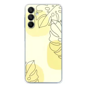 Силиконовый чехол с принтом в цветах на Samsung Galaxy A16 (Желтая монстера арт)