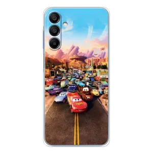 Силиконовый чехол Маквин для Samsung Galaxy A16 (Тачки на трассе)