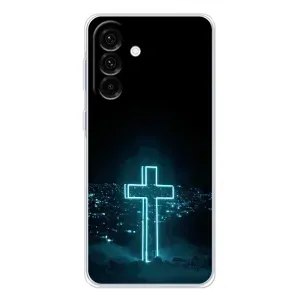 Чехол для Samsung Galaxy A17 (AlphaPrint) - (Христианские) (Крест и город)