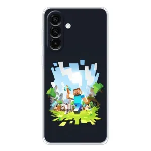 Чехол Майнкрафт на Samsung Galaxy A17 (AlphaPrint) Minecraft (персонажи Minecraft)