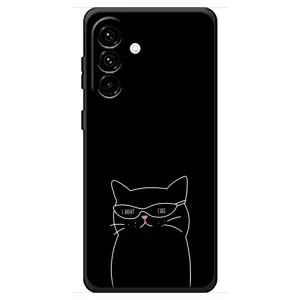 Чехол с рисунком кот на Samsung Galaxy A18 4G (Равнодушный кот)