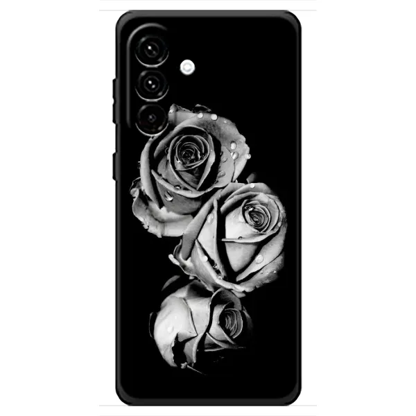 Чехол с принтом «Черная роза» для Samsung Galaxy A18 4G