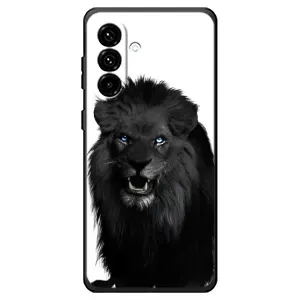 Чехлы с картинками животных Samsung Galaxy A18 4G (Черный ЛЕВ)